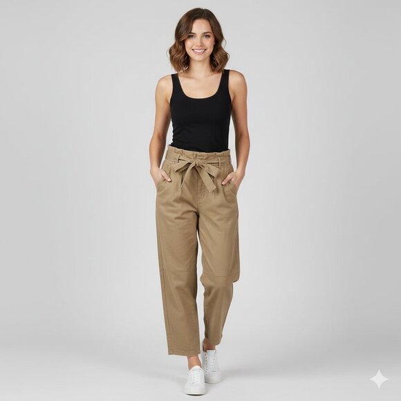 Wilfred Free Aritzia Isabella Pants Crop Trousers Cargo High Waist straight leg - Picture 2 of 16